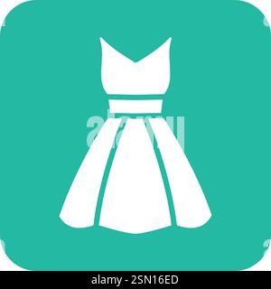 Wedding dress Vector Icon Design Illustration Stock Vector