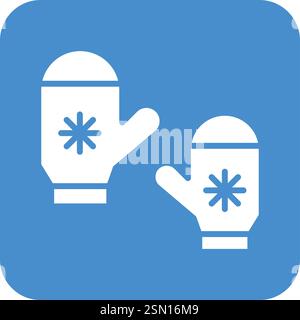 Mittens Vector Icon Design Illustration Stock Vector
