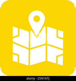 Map Vector Icon Design Illustration Stock Vector