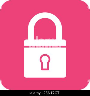 Locked Vector Icon Design Illustration Stock Vector