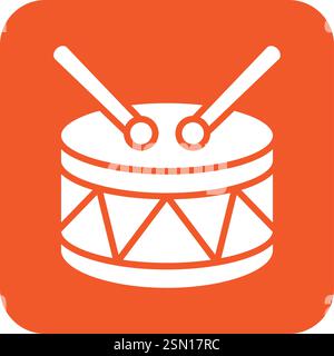 Drum Vector Icon Design Illustration Stock Vector