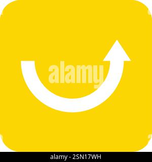 Curve arrow Vector Icon Design Illustration Stock Vector