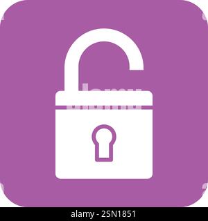 Unlocked Vector Icon Design Illustration Stock Vector