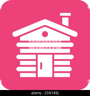 Cabin Vector Icon Design Illustration Stock Vector