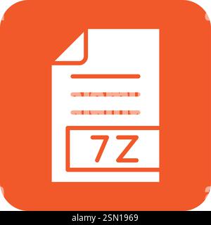 7Z Vector Icon Design Illustration Stock Vector