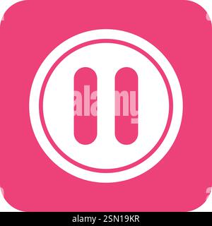 Pause Vector Icon Design Illustration Stock Vector