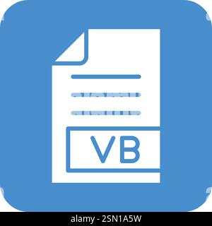 VB Vector Icon Design Illustration Stock Vector