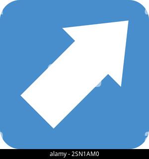 Top right Vector Icon Design Illustration Stock Vector