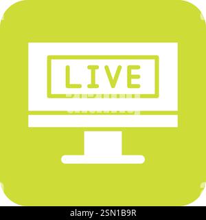 Live Stream Vector Icon Design Illustration Stock Vector