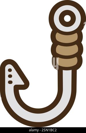 Fishing vector doodle illustration and graphic. Part of summer category. Stock Vector