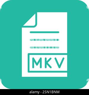 MKV Vector Icon Design Illustration Stock Vector