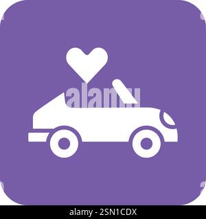 Wedding car Vector Icon Design Illustration Stock Vector