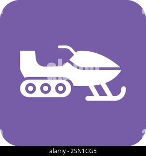 Snowmobile Vector Icon Design Illustration Stock Vector