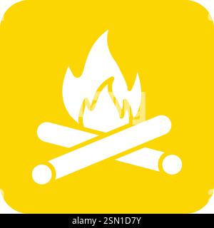 Bonfire Vector Icon Design Illustration Stock Vector