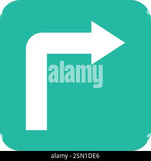 Turn right Vector Icon Design Illustration Stock Vector