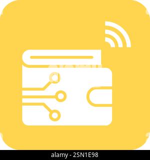 Digital Wallet Vector Icon Design Illustration Stock Vector