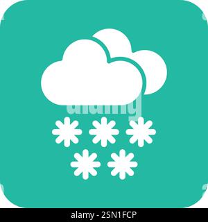 Snowing Vector Icon Design Illustration Stock Vector
