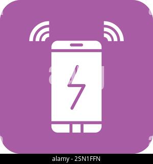 Wireless charging Vector Icon Design Illustration Stock Vector