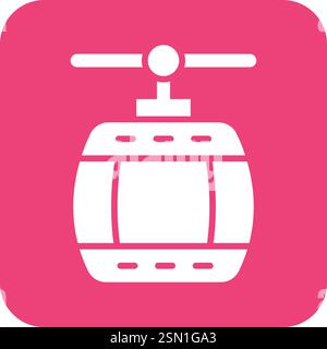 Cable Car Vector Icon Design Illustration Stock Vector