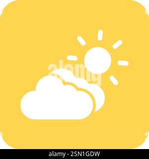 Cloudy Vector Icon Design Illustration Stock Vector