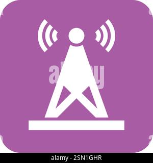 Signal tower Vector Icon Design Illustration Stock Vector