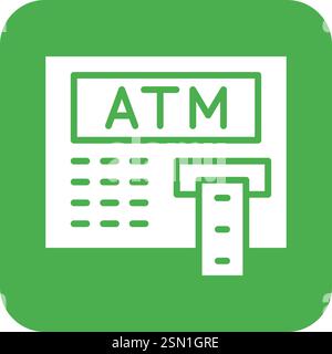 Atm machine Vector Icon Design Illustration Stock Vector