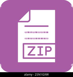 ZIP Vector Icon Design Illustration Stock Vector