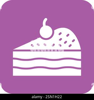 Cake piece Vector Icon Design Illustration Stock Vector