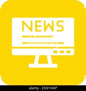 News Vector Icon Design Illustration Stock Vector