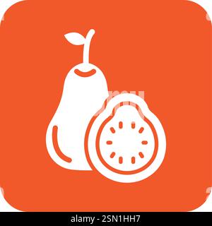 Guava Vector Icon Design Illustration Stock Vector