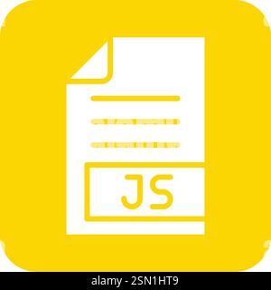 JS Vector Icon Design Illustration Stock Vector