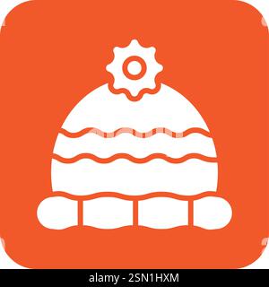 Winter hat Vector Icon Design Illustration Stock Vector