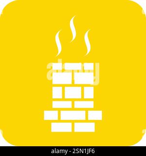 Chimney Vector Icon Design Illustration Stock Vector