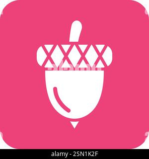 Acorn Vector Icon Design Illustration Stock Vector