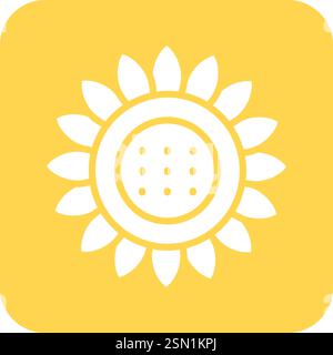 Sun flower Vector Icon Design Illustration Stock Vector