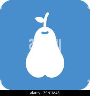 Pear Vector Icon Design Illustration Stock Vector