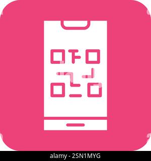 QR Code Vector Icon Design Illustration Stock Vector