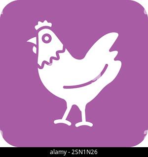Chicken Vector Icon Design Illustration Stock Vector
