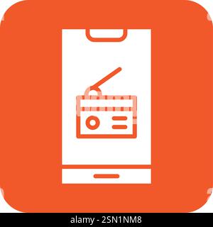 Radio Vector Icon Design Illustration Stock Vector