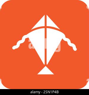 Kite Vector Icon Design Illustration Stock Vector