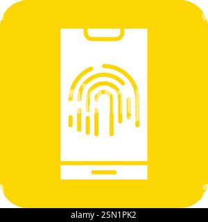 Fingerprint Vector Icon Design Illustration Stock Vector