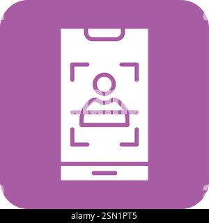 Face Scan Vector Icon Design Illustration Stock Vector