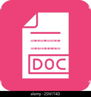 DOC Vector Icon Design Illustration Stock Vector
