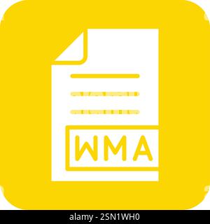 WMA Vector Icon Design Illustration Stock Vector