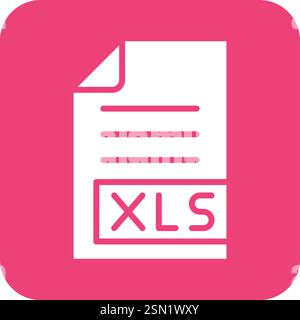 XLS Vector Icon Design Illustration Stock Vector