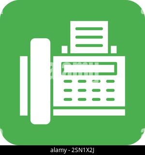 Fax machine Vector Icon Design Illustration Stock Vector