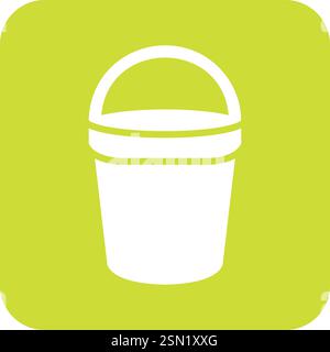 Bucket Vector Icon Design Illustration Stock Vector