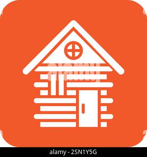 Cabin Vector Icon Design Illustration Stock Vector