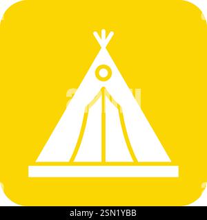 Camping tent Vector Icon Design Illustration Stock Vector