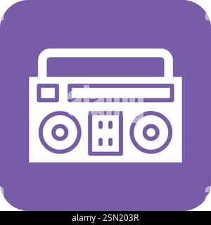Boombox Vector Icon Design Illustration Stock Vector